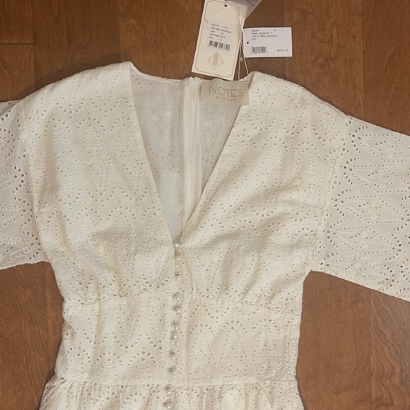 Notes du Nord cotton eyelet Omia Playsuit pearl Boho - Picture 4 of 6